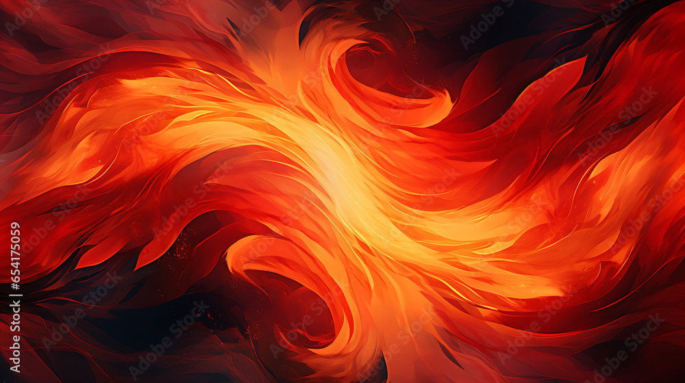 A dynamic vortex of swirling flames, offering a fiery backdrop for ...