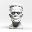 3d rendering of halloween frankenstein head