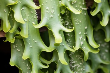 Wall Mural - close-up of staghorn fern spore patches