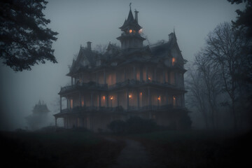 haunted castle in the woods