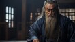 Portrait of teacher Confucius.generative ai
