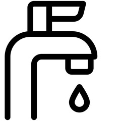 Canvas Print - water tap icon