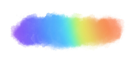 Wall Mural - rainbow paint stripe on transparent background clip art