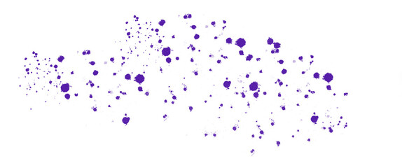 Wall Mural - purple paint splatters on a transparent background clip art