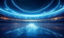 Modern And Futuristic Architecture Of Sport Arena As Event Background. Generative AI