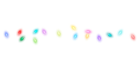Wall Mural - multicolored christmas glowing garland. christmas lights. colorful christmas garland. the light bulb