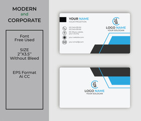 Free vector company business card in color