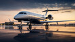 © Alin - A private jet parked on a tarmac, ready to whisk away its elite passengers to exotic destinations