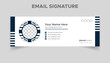Vector email signature template design or email footer and social media cover Design 