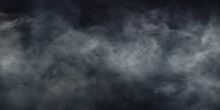Gray Grunge Smoke Texture,  Dark Sky,  Black Night Cloud, Horror Theme Background, Generative AI
