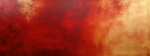 Christmas Brushed Paint Red And Gold Background. Paint Brush Stroke Textural Background Web Banner. Oil Acrylic Paint Background