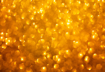 Wall Mural - Abstract golden bokeh background. Christmas and New Year concept.