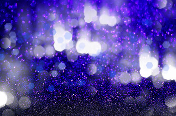 Wall Mural - abstract blue background. shiny defocused lights.bokeh