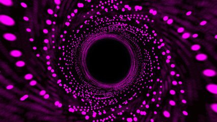 Wall Mural - swirl from dots structure 3d sea.abstract spiral vortex round background in blue violet color combin