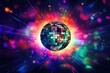 Abstract background with a disco ball