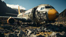 Broken airplane.