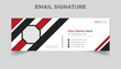 Vector email signature template design or email footer and social media cover Design 