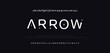 © Martinad - Arrow Modern abstract digital alphabet font. Minimal technology typography, Creative urban sport fashion futuristic font and with numbers. vector illustration