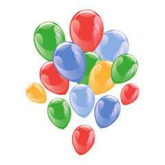 Wall Mural - Set of colorful balloons