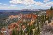 Snow in Bryce Canyon National Park under a blue sky