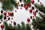 Fototapeta Panele - christmas tree branches and decorations