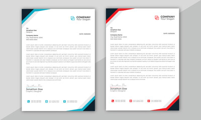 Wall Mural - modern creative & clean business style letterhead. modern and minimalist company business letterhead