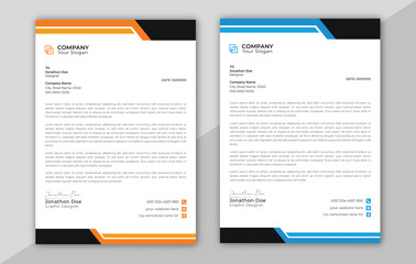 Wall Mural - modern creative & clean business style letterhead. modern and minimalist company business letterhead
