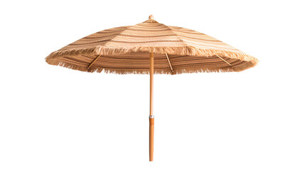 Wall Mural - Straw Beach Umbrella. Isolated on Transparent background.