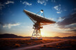 © fotogurmespb - Expansive CSP station in arid region background with empty space for text