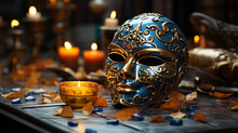 Venetian Carnival Mask UHD Wallpaper Stock Photographic Image