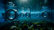 Underwater turbines utilizing tidal currents for renewable energy generation along coastlines 