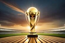 Striking Golden Trophy, Cricket World Cup 2023 Trophy, Golden Trophy, Champions Trophy