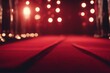 © FrameFinesse - A close-up of the red carpet in the evening before the fashion night show begins