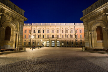 Sticker - Outer courtyard and the western row of the Royal Palace, Stockholm, Sweden