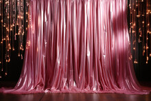 Pink Foil Fringe Curtain For Wedding Decoration, Birthday Party, Christmas Decoration, New Year's Eve