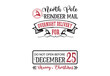 Reindeer Mail , North pole design, Santa Sack design, Santa gift bag, Christmas bag