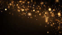 A Festive Background For The Season, With Shimmering Golden Particles Against A Dark Backdrop, Wishing You Merry Christmas And A Happy New Year..