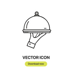 Aufkleber - Tray icon vector. Linear-style sign for mobile concept and web design. Tray symbol illustration. Pixel vector graphics - Vector.