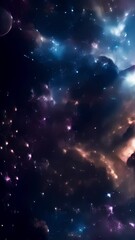 Wall Mural - this aweinspiring space image unveils an intricate kaleidoscope of vibrant colors dancing across the