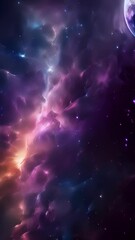 Wall Mural - illuminated streams of electrifying particles disperse into the depths of space, creating a captivat