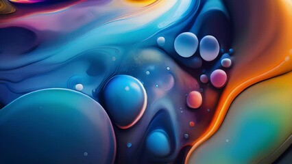 Wall Mural - a mesmerizing capture of a planetsized water world, its surface covered entirely by shimmering, lumi