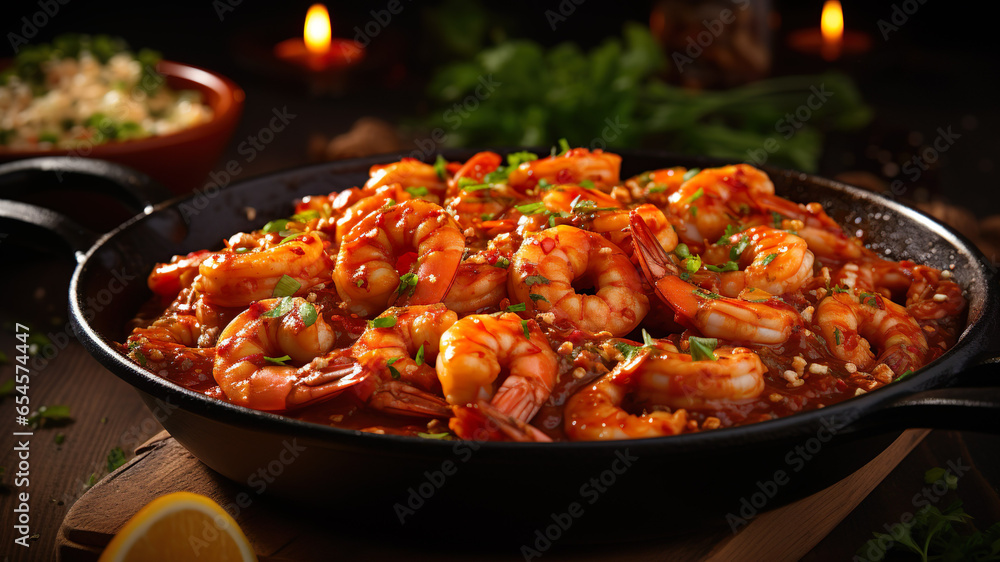 &amp;quot;Mediteranes Feuerwerk: Garnelen in würziger Tomatensoße mit Knoblauch ...