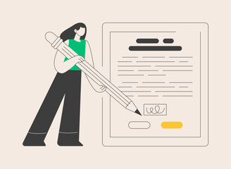 Canvas Print - terms and conditions abstract concept vector illustration.