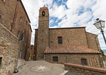 Sticker - Scarlino, church of San Donato, 12th century. Maremma - Italy.