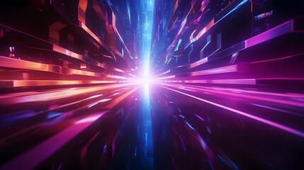 Wall Mural - futuristic technology abstract background with lines for network, big data, data center, server, int
