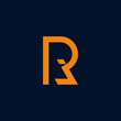 letter R abstract logo design
