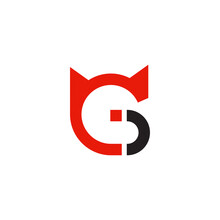 Letter G With Cat Shape Abstract Logo