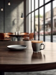 Aufkleber - Coffee on Tabletop : Generative AI