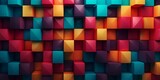 Fototapeta  - geometric colorful 3d shape pattern background