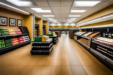 Canvas Print - cart in supermarket